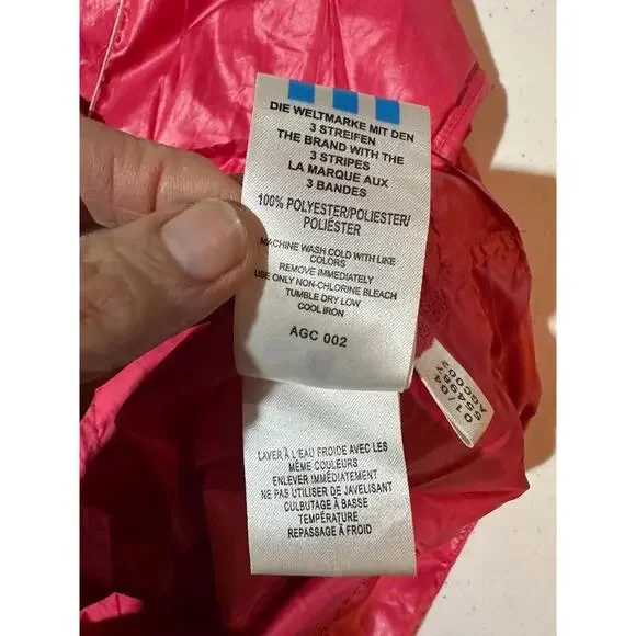 Vintage Adidas 3 Stripe Windbreaker Hot Pink L - Picture 4 of 7